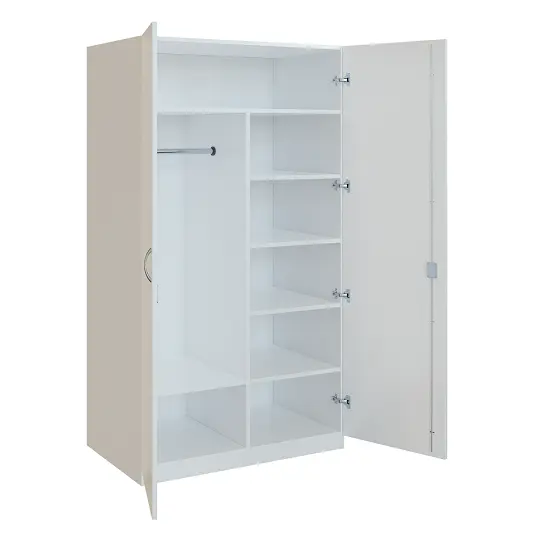 Q 23-100 skříň šatní, 2-dvéřová, 1000x600x1800mm, bílá